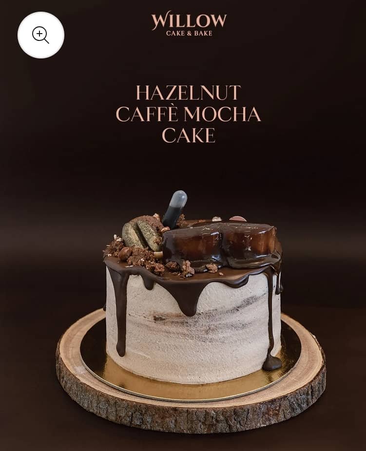 6 inch hazelnut caffe mocha cake